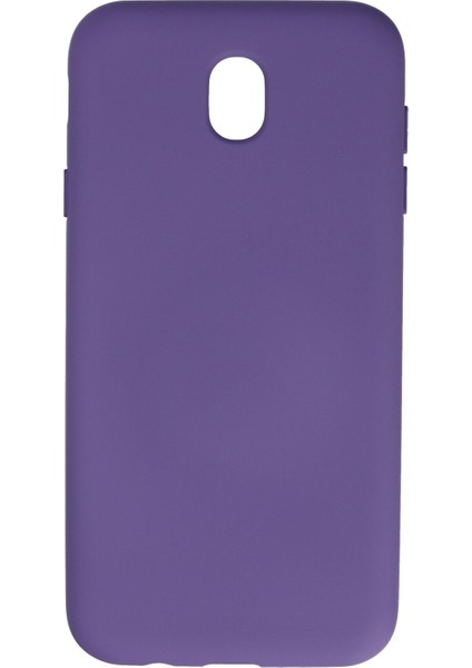 Samsung Galaxy J7 Pro / J730 Kılıf Lansman Içi Kadife Lüx Tasarım Silikon Kapak - Mor