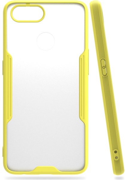 Oppo Ax7 Kılıf Platin Silikon - Sarı