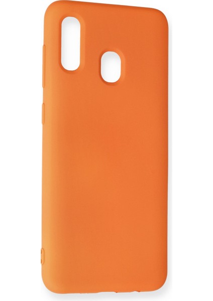 Samsung Galaxy A30 Kılıf Nano Içi Kadife Silikon - Turuncu fiyatları