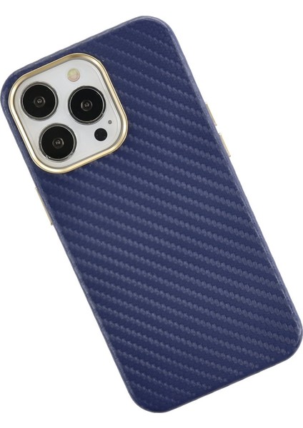 iPhone 13 Pro Max Kılıf Hibrit Karbon Silikon - Mavi fiyatları