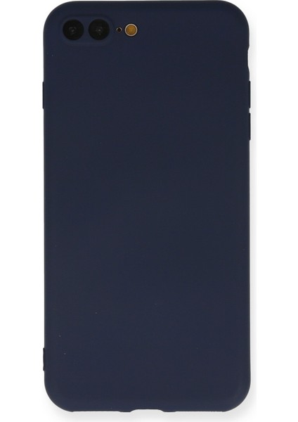 iPhone 8 Plus Kılıf Nano Içi Kadife Silikon - Koyu Gri