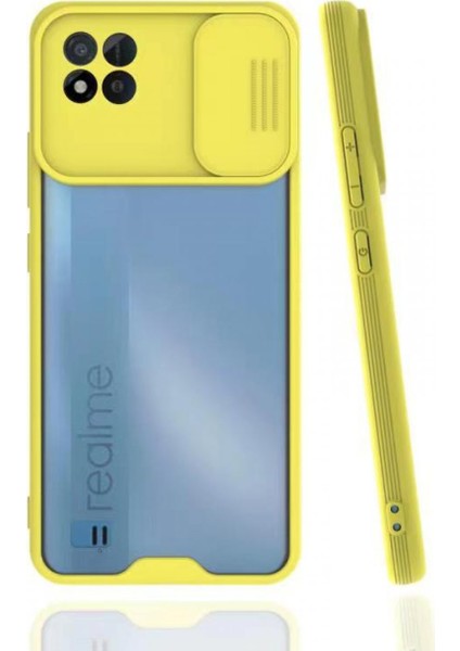 Realme C11 2021 Kılıf Platin Kamera Koruma Silikon - Sarı