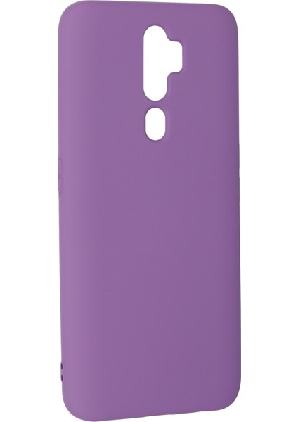 Oppo A5 2020 Kılıf Nano Içi Kadife Silikon - Mor modelleri