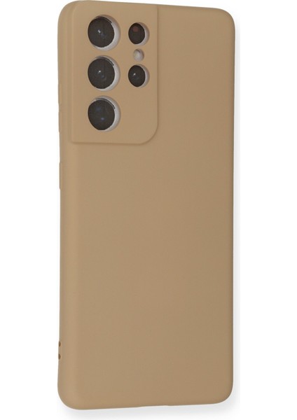 Samsung Galaxy S21 Ultra Kılıf Nano Içi Kadife Silikon - Bej fiyatları