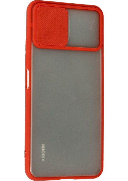 Xiaomi Mi 11 Lite Kılıf Palm Buzlu Kamera Sürgülü Silikon - Kırmızı modelleri
