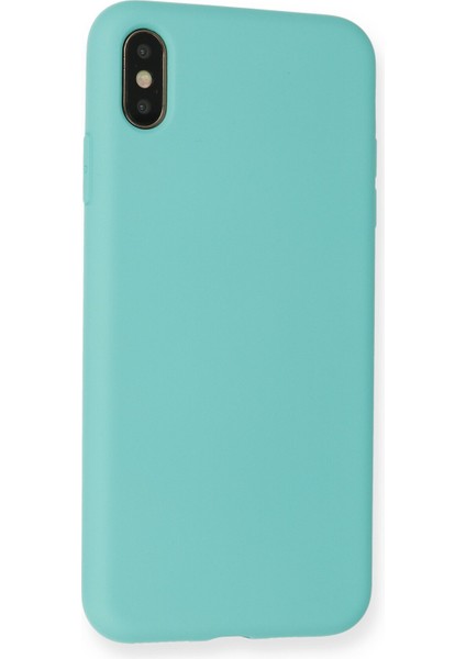 iPhone Xs Max Kılıf Nano Içi Kadife Silikon - Turkuaz modelleri