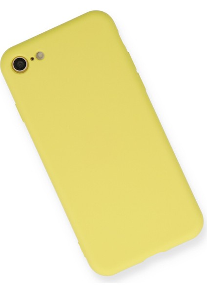 iPhone 7 Kılıf Nano Içi Kadife Silikon - Mat Sarı fiyatları