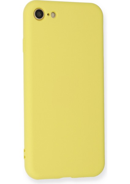 iPhone 7 Kılıf Nano Içi Kadife Silikon - Mat Sarı modelleri