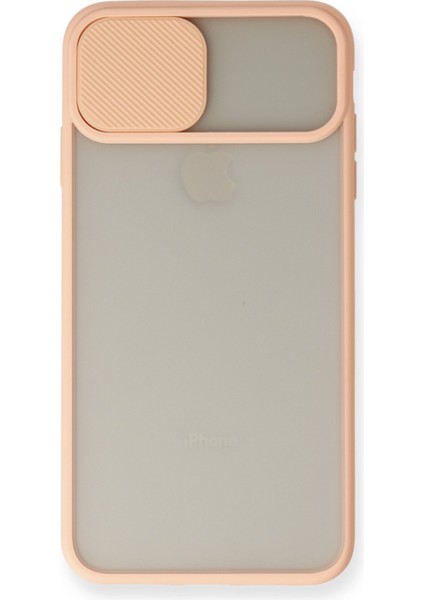 iPhone Xs Kılıf Palm Buzlu Kamera Sürgülü Silikon - Pembe