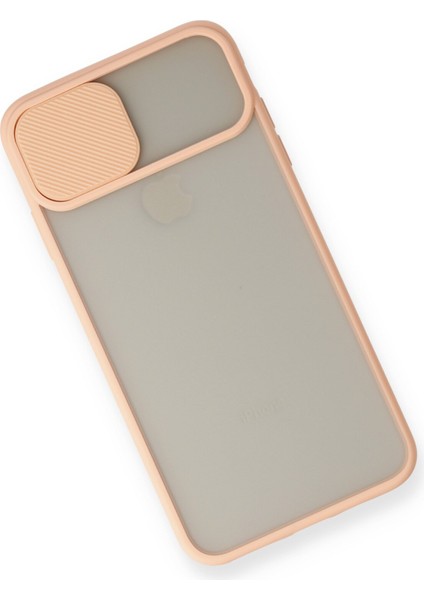 iPhone Xs Kılıf Palm Buzlu Kamera Sürgülü Silikon - Pembe