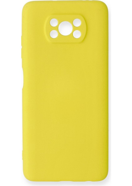 Xiaomi Pocophone X3 Pro Kılıf Nano Içi Kadife Silikon - Sarı