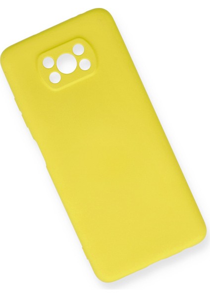 Xiaomi Pocophone X3 Pro Kılıf Nano Içi Kadife Silikon - Sarı modelleri