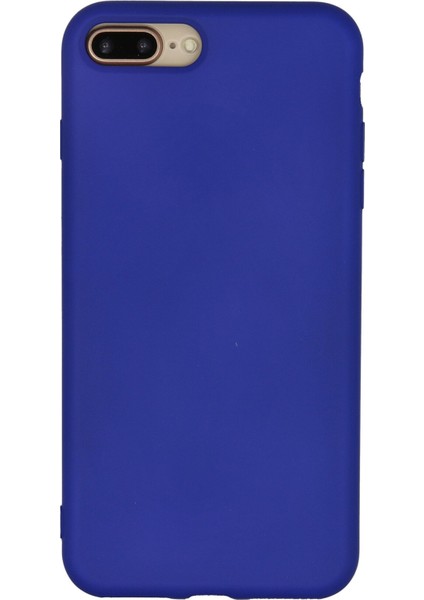 iPhone 8 Plus Kılıf Nano Içi Kadife Silikon - Lacivert