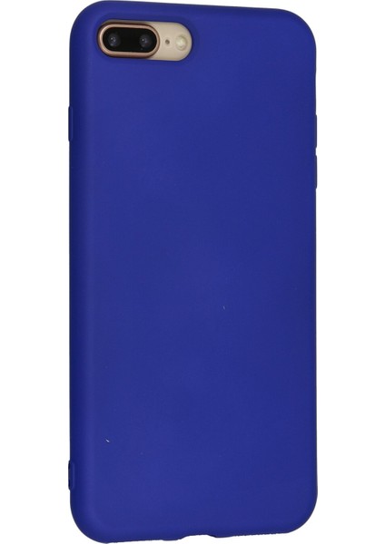 iPhone 8 Plus Kılıf Nano Içi Kadife Silikon - Lacivert modelleri