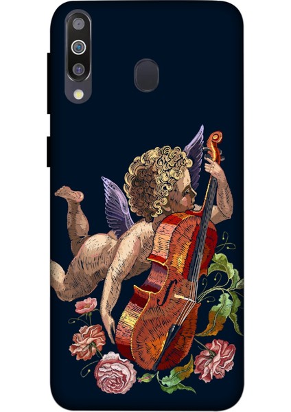 Samsung Galaxy M30 Kılıf Baskılı Eros Gitar Desenli Zipax A++ Silikon - 8590