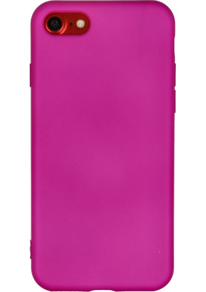 iPhone 8 Kılıf Nano Içi Kadife Silikon - Fuşya