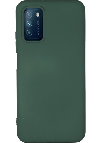 Xiaomi Pocophone M3 Kılıf Nano Içi Kadife Silikon - Koyu Yeşil