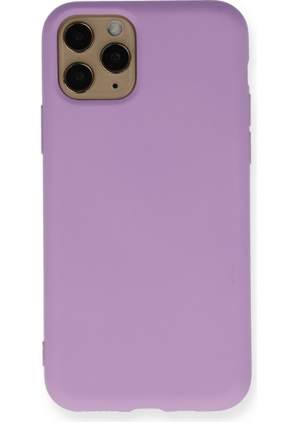 iPhone 11 Pro Kılıf Nano Içi Kadife Silikon - Lila