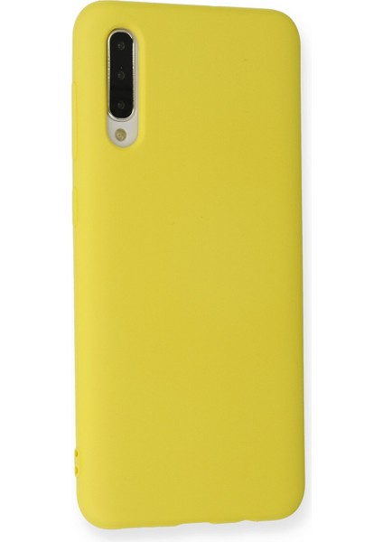Samsung Galaxy A50 Kılıf Nano Içi Kadife Silikon - Sarı modelleri