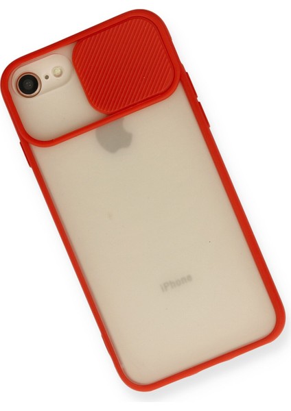 iPhone Se 2020 Kılıf Palm Buzlu Kamera Sürgülü Silikon - Kırmızı fiyatları