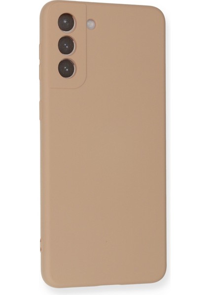 Samsung Galaxy S21 Plus Kılıf Nano Içi Kadife Silikon - Bej fiyatları