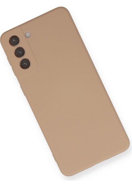 Samsung Galaxy S21 Plus Kılıf Nano Içi Kadife Silikon - Bej modelleri