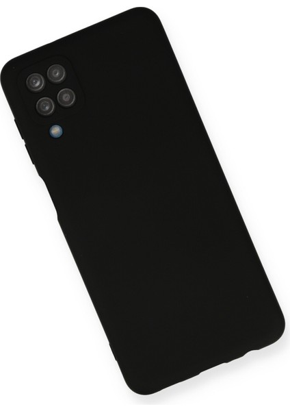 Samsung Galaxy A12 Kılıf Nano Içi Kadife Silikon - Siyah modelleri