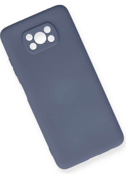 Xiaomi Pocophone X3 Kılıf Nano Içi Kadife Silikon - Gri modelleri