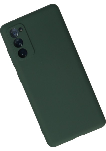 Samsung Galaxy S20 Fe Kılıf Nano Içi Kadife Silikon - Koyu Yeşil modelleri