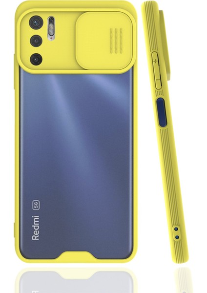 Xiaomi Redmi Note 10 5g Kılıf Platin Kamera Koruma Silikon - Sarı