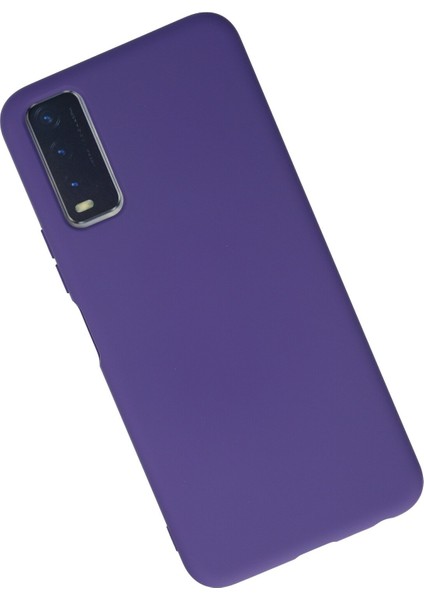 Vivo Y20 Kılıf Nano Içi Kadife Silikon - Mor modelleri