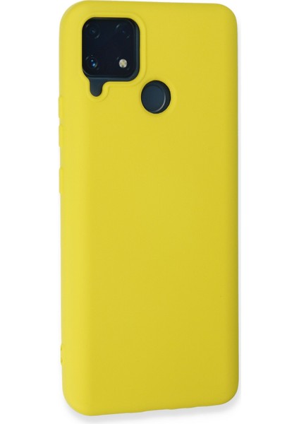 Realme C25S Kılıf Nano Içi Kadife Silikon - Sarı modelleri