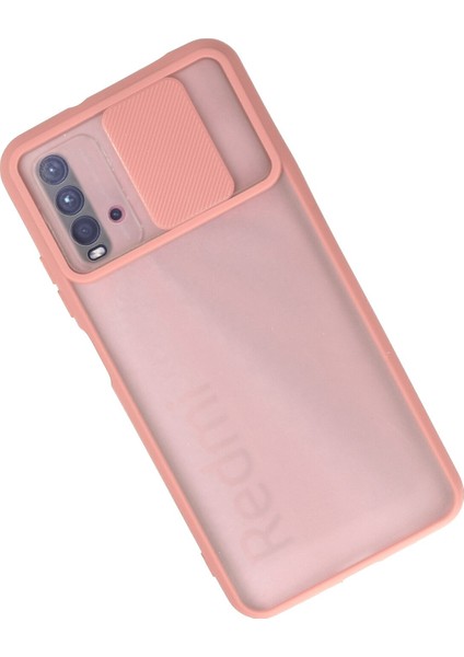 Xiaomi Redmi 9t Kılıf Palm Buzlu Kamera Sürgülü Silikon - Pembe fiyatları
