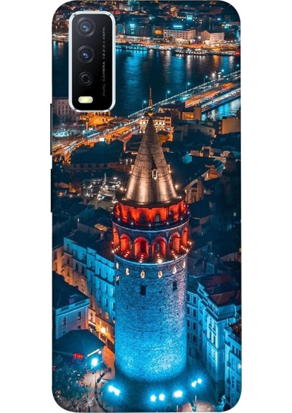 Vivo Y11S Kılıf Galata Kulesi 001 Desenli Hd Baskılıf Silikon Kılıf - GALATAKULESI001