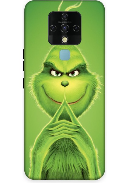 Tecno Camon 16 Kılıf Asabi Yeşil Desenli Hd Baskılıf Silikon Kılıf - Asabiyesil