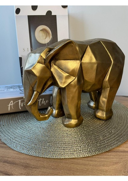 Geometrik Fil,polyester Biblo, Hediyelik, Dekoratif Ürünler, Dekoratif Obje ve Biblo