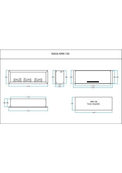 Flameline Elektrikli Şömine KRN130