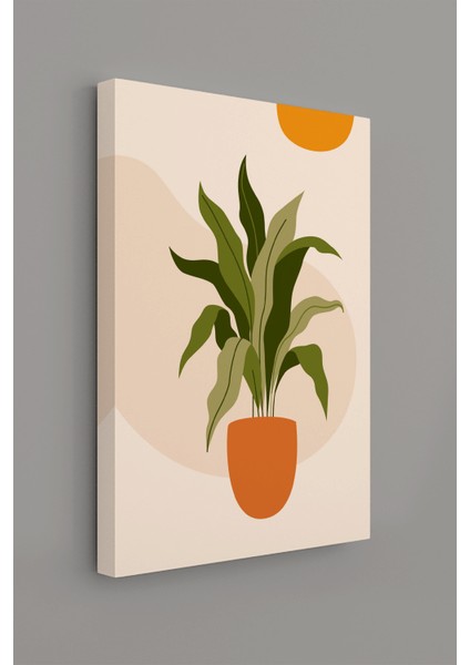 Gift Pack Tropikal Yaprak Soyut Modern Minimal Kanvas Tablosu 3'lü Canvas Tablo Seti