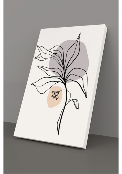 Tropikal Soyut Çiçekler Modern Minimal Kanvas Tablosu 3'lü Canvas Tablo Seti