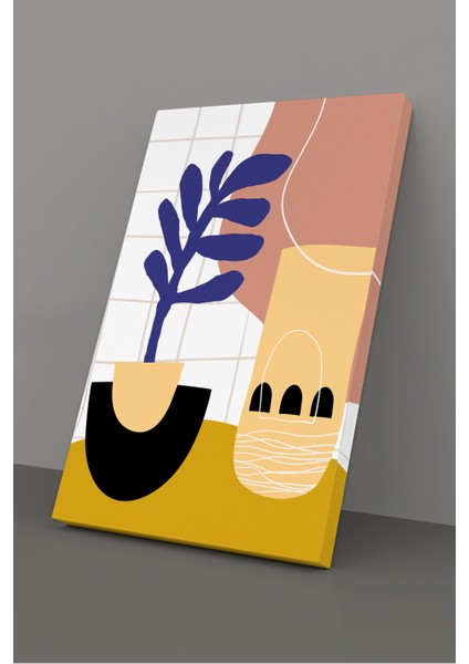 Gift Pack Tropikal Soyut Çiçekler Modern Minimal Kanvas Tablosu 3'lü Canvas Tablo Seti