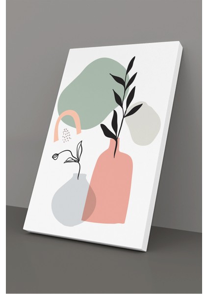 Gift Pack Tropikal Soyut Çiçekler Modern Minimal Kanvas Tablosu 3'lü Canvas Tablo Seti