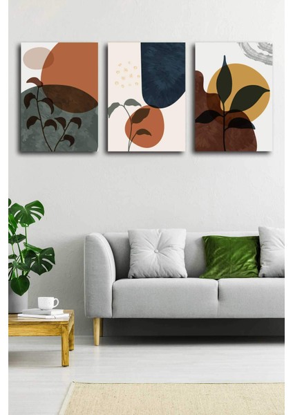 Gift Pack Soyut Modern Minimal Kanvas Tablosu 3'lü Canvas Tablo Seti