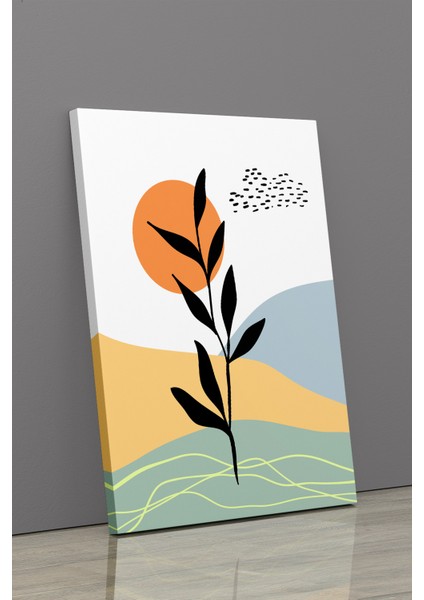 Gift Pack Soyut Çiçekler Modern Minimal Kanvas Tablosu 3'lü Canvas Tablo Seti