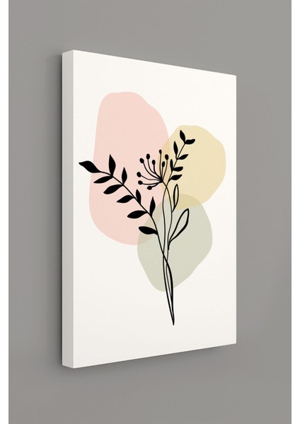 Gift Pack Soyut Çiçekler Modern Minimal Kanvas Tablosu 3'lü Canvas Tablo Seti