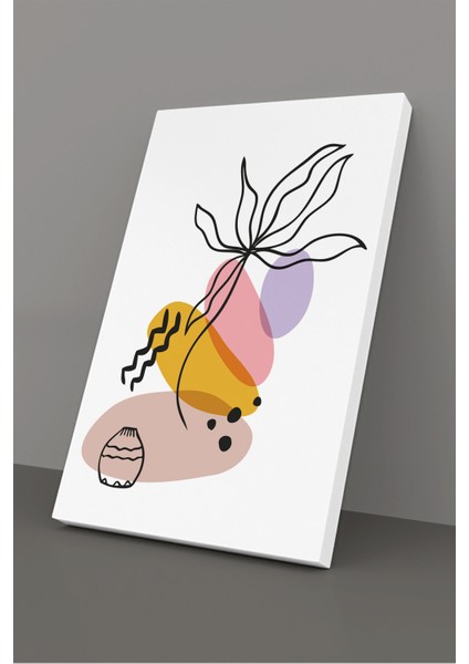 Gift Pack Tropikal Soyut Çiçekler Modern Minimal Kanvas Tablosu 3'lü Canvas Tablo Seti I fırsatları