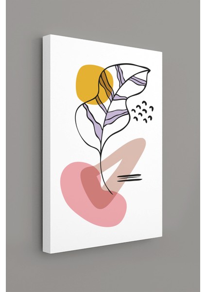 Tropikal Soyut Çiçekler Modern Minimal Kanvas Tablosu 3'lü Canvas Tablo Seti modelleri