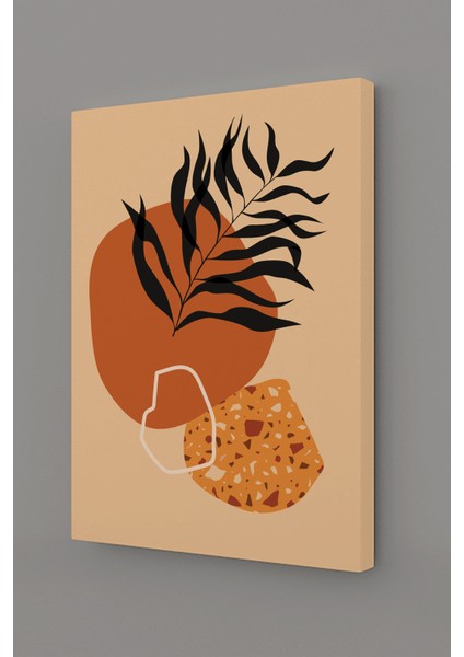 Gift Pack Tropikal Soyut Yapraklar Modern Minimal Kanvas Tablosu 3'lü Canvas Tablo Seti