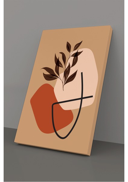 Gift Pack Tropikal Soyut Yapraklar Modern Minimal Kanvas Tablosu 3'lü Canvas Tablo Seti
