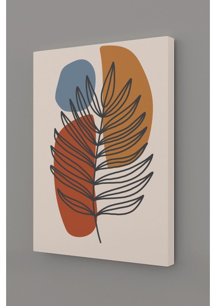 Gift Pack Tropikal Soyut Yapraklar Modern Minimal Kanvas Tablosu 3'lü Canvas Tablo Seti