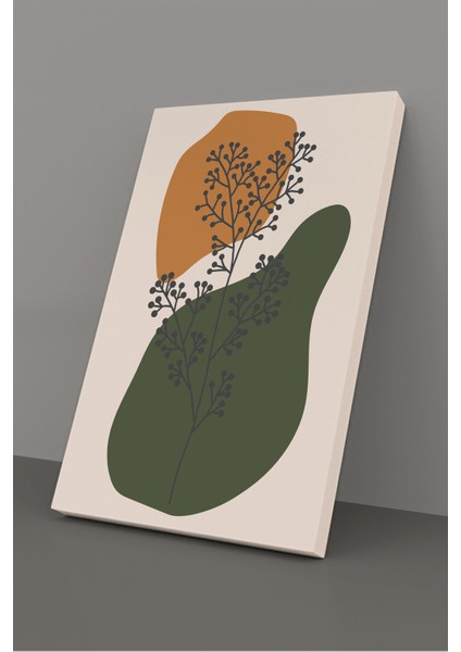 Gift Pack Tropikal Soyut Yapraklar Modern Minimal Kanvas Tablosu 3'lü Canvas Tablo Seti